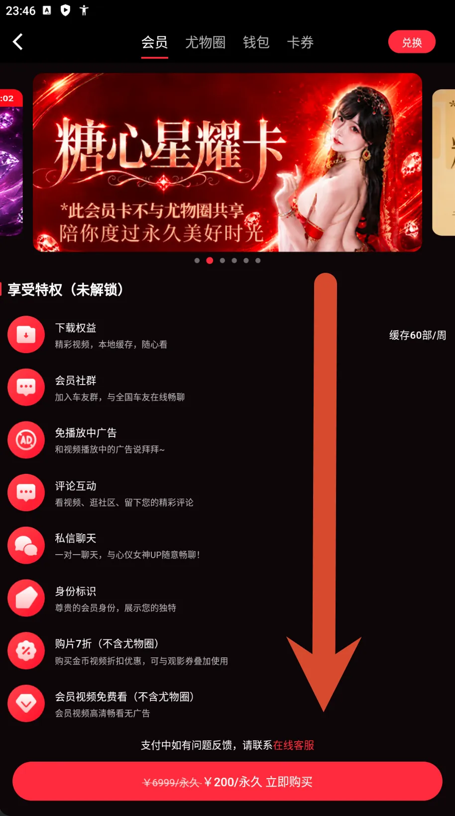 糖心Vlog星耀会员卡价格截图